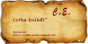 Cifka Enikő névjegykártya
