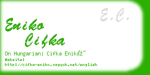 eniko cifka business card